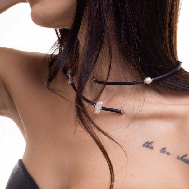 Black Rubber Necklace