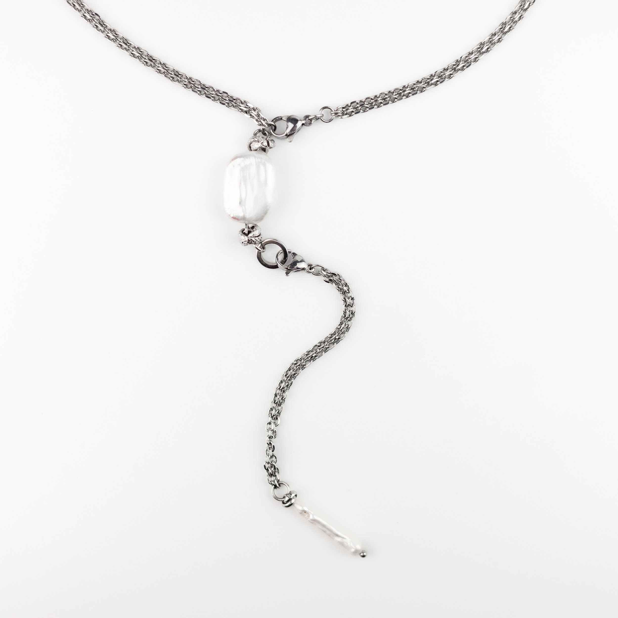 Pearl Y Drop Necklace - It's Pearl Time - Image 2