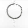 Woven Chain Cross Choker