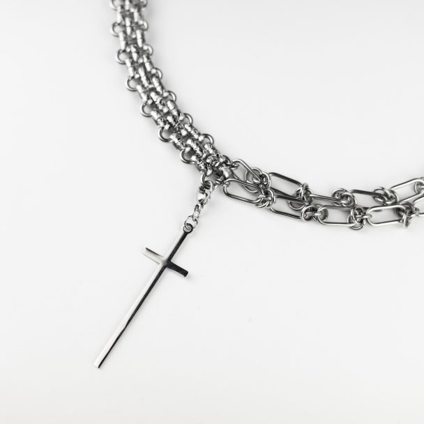 Chain Necklace with Cross Pendant