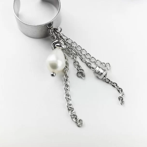 Pearl Dangle Ring - Tassel Ring