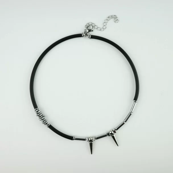 Spiked Rubber Choker Necklace - Wild Mode