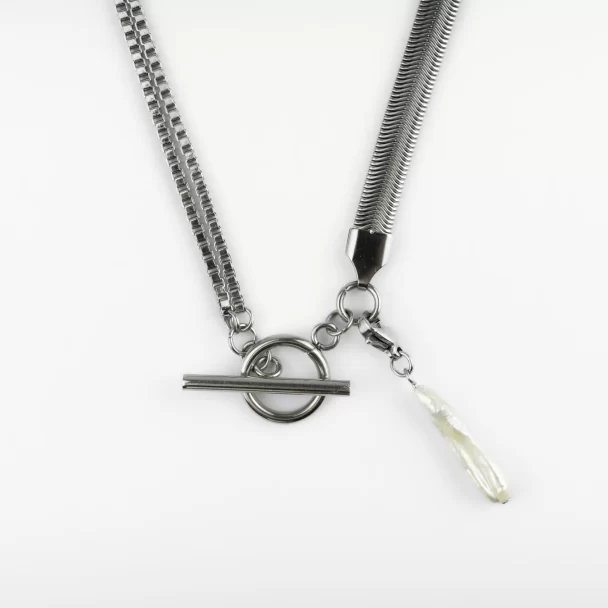 Toggle Chain Necklace – Pearl Echo