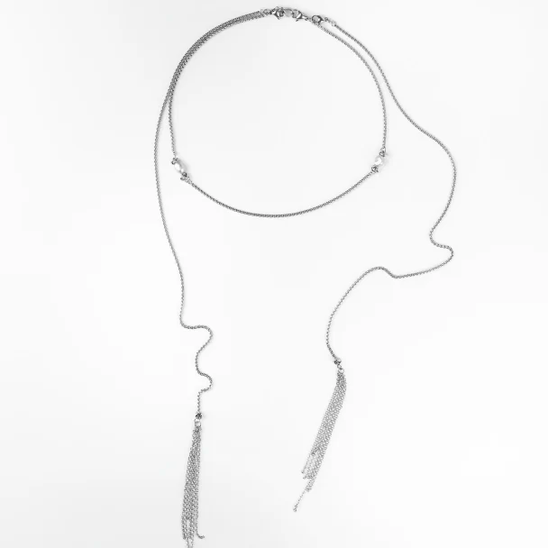 Wrap-around Necklace with Chain Tassels - Urban Vibe