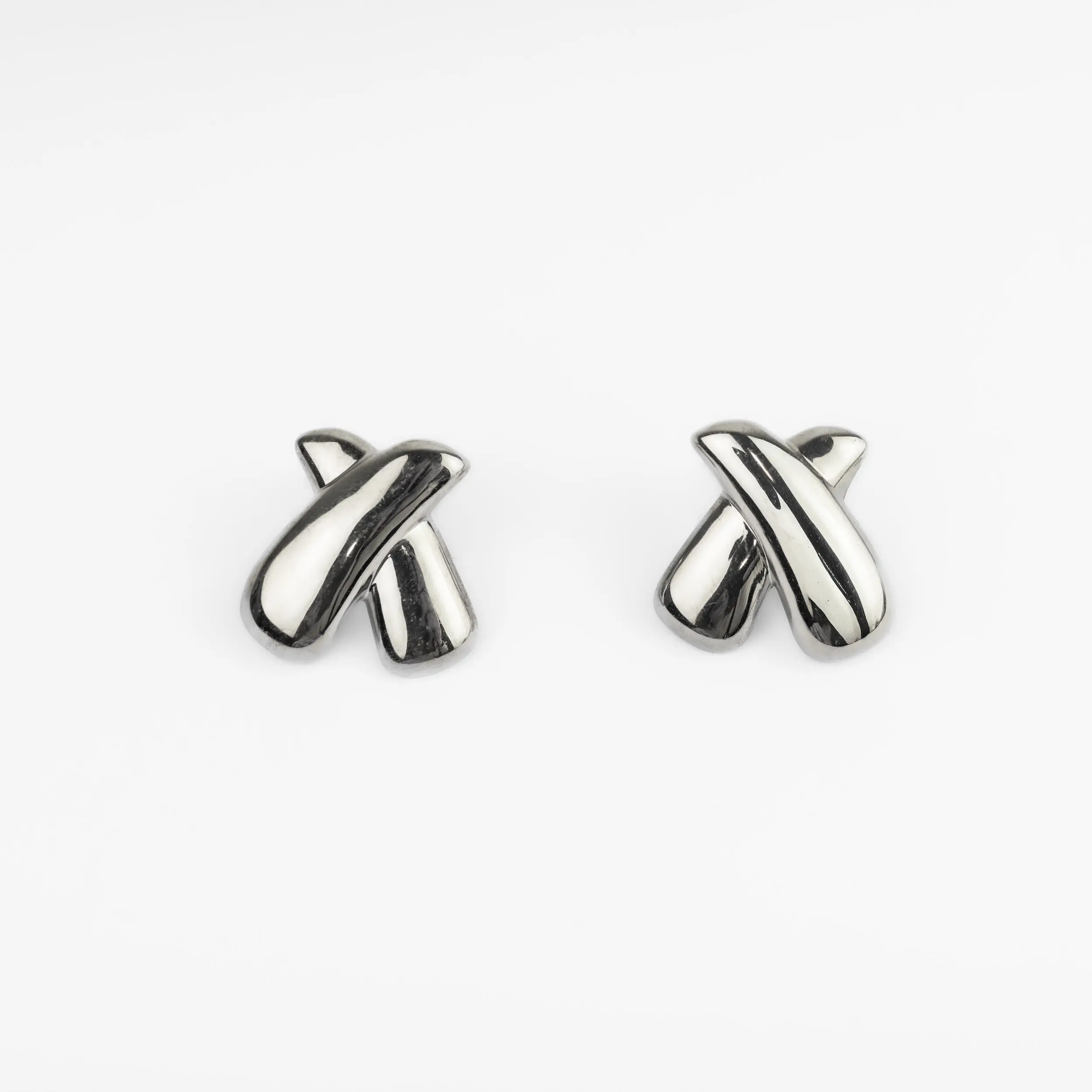 Intertwine Silver Stud Earrings - Just Me - Image 2